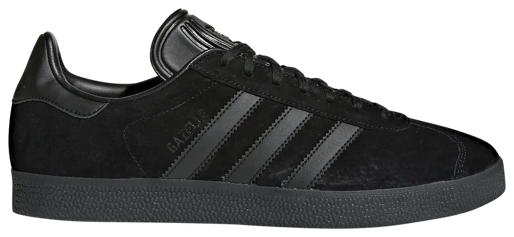 Adidas originals gazelle black on sale leather