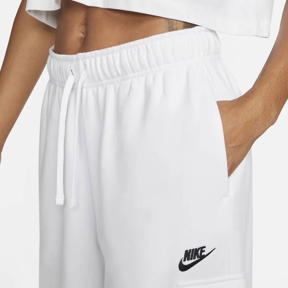 Nike Womens NSW Club Fleece MR Cargo Pants - Black/White | Mall of America®