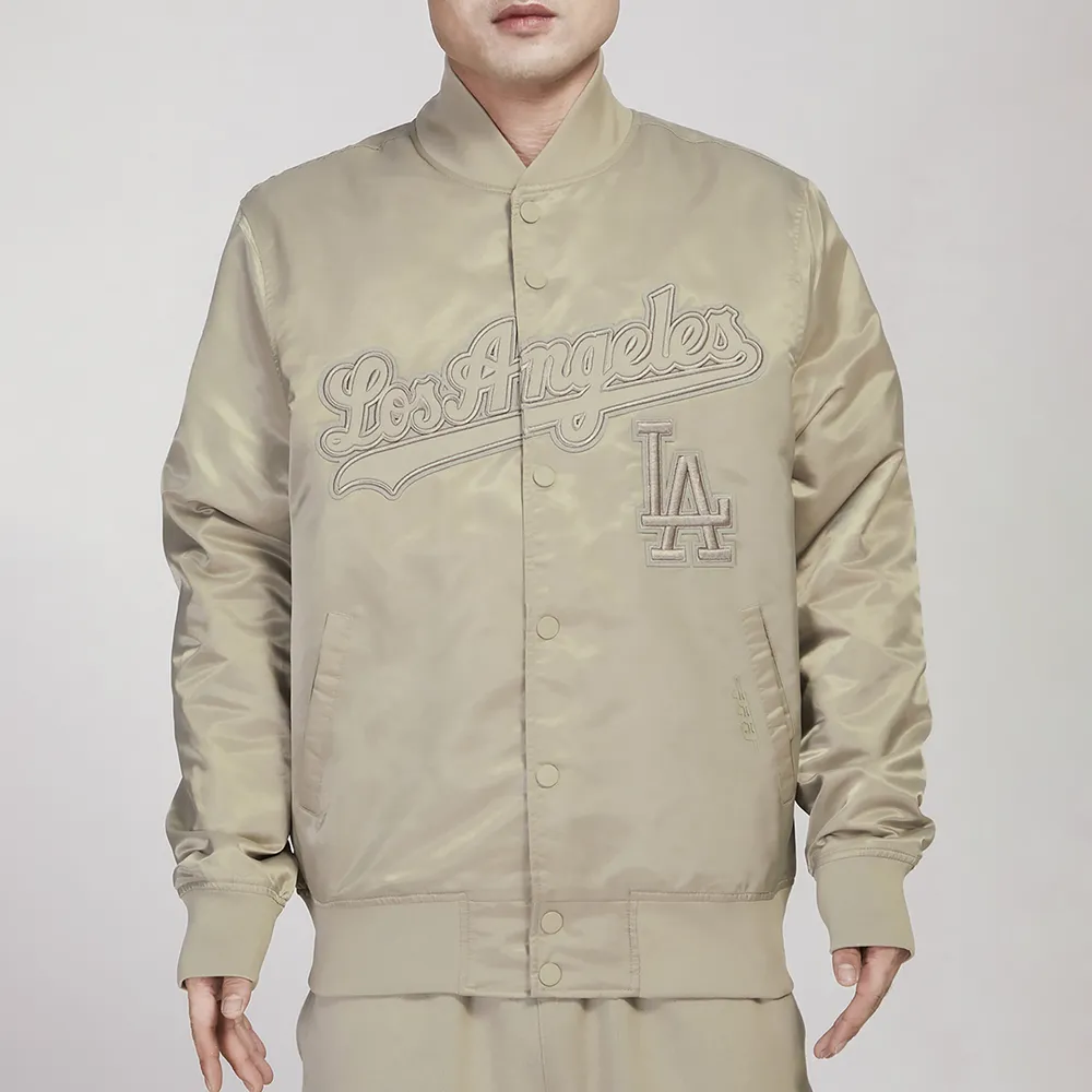 Pro Standard Mens Dodgers Tonal Satin Jacket - Taupe | Pueblo Mall