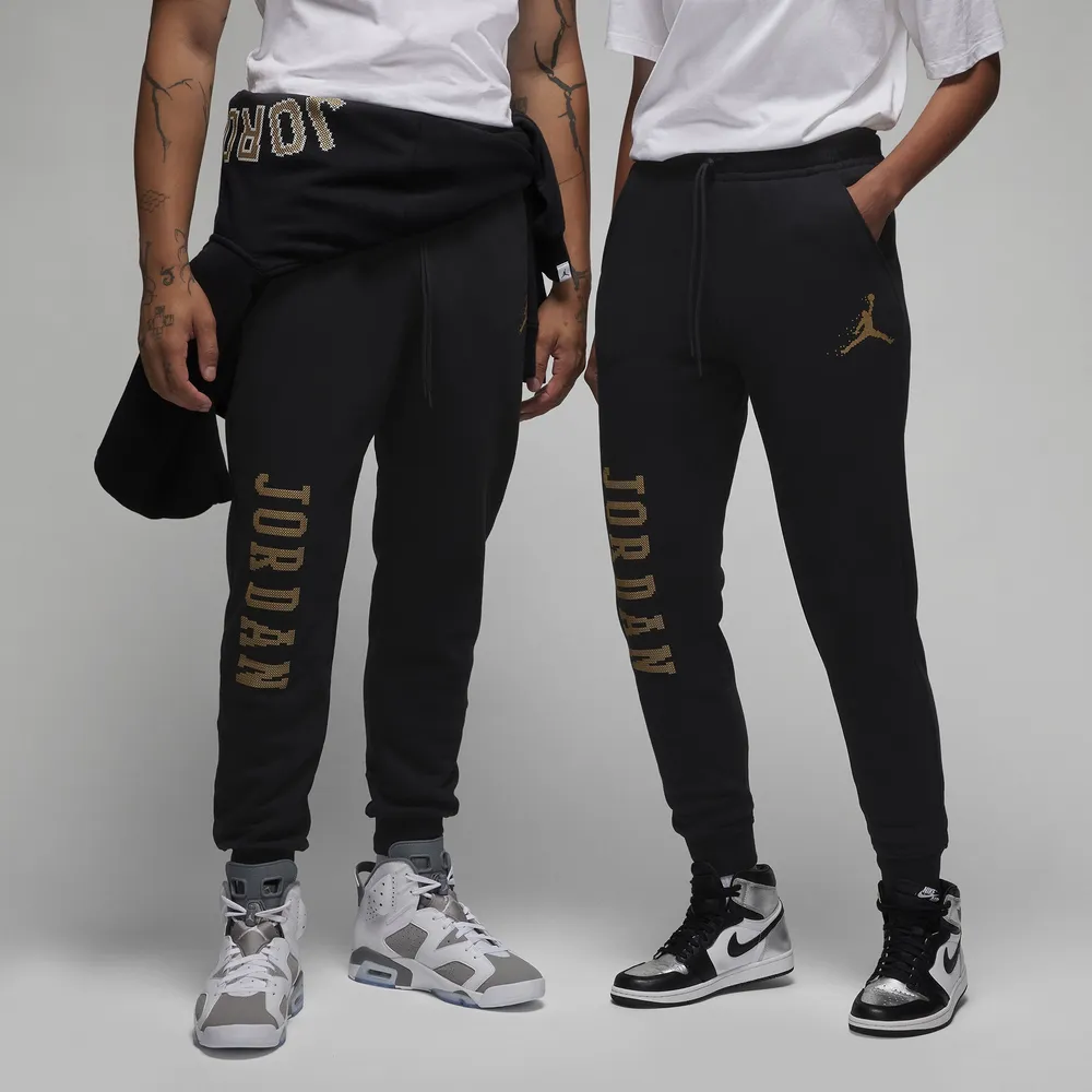 Black and gold jordan 2025 sweatpants