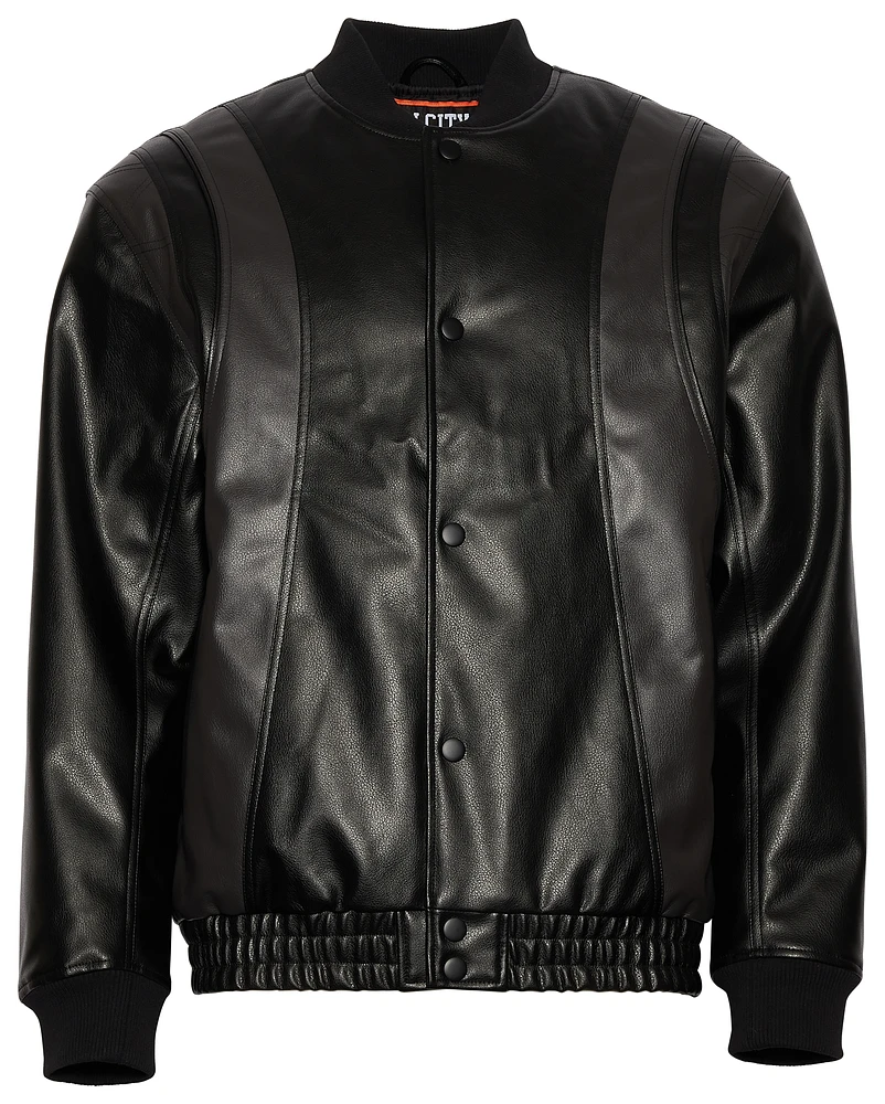 All City By Just Don Mens Roster Varsity Jacket - Black/Black