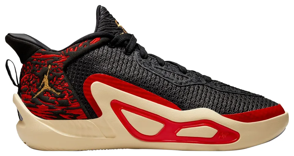 Red and black cheap youth basketball shoes