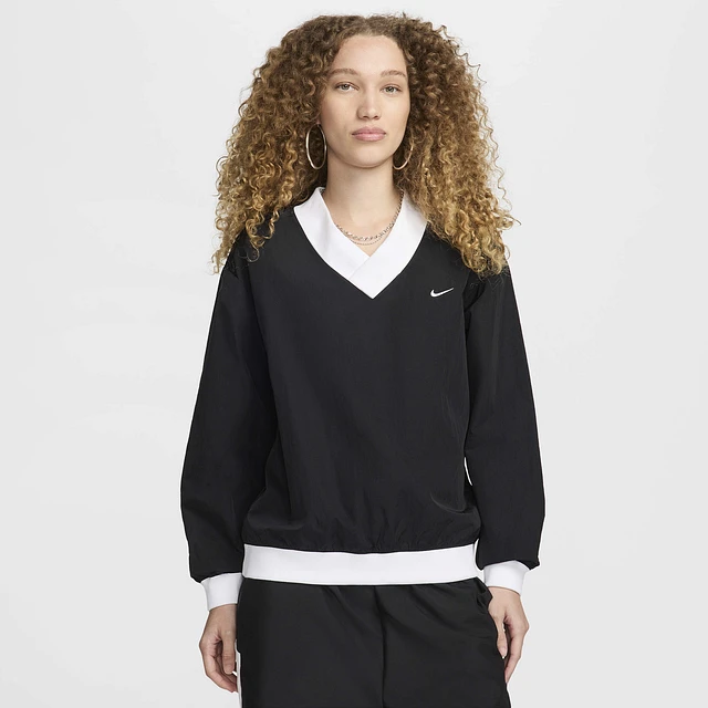 ナイキ Nike 【 Nsw Essential Woven Long Sleeve V-Neck Crew Women's 】 レディース Nike NSW Essential Woven Long Sleeve V-Neck Crew - Women's