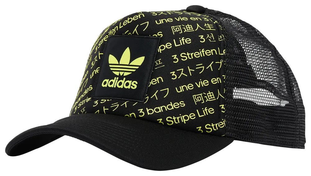 Adidas stripe sales trucker hat