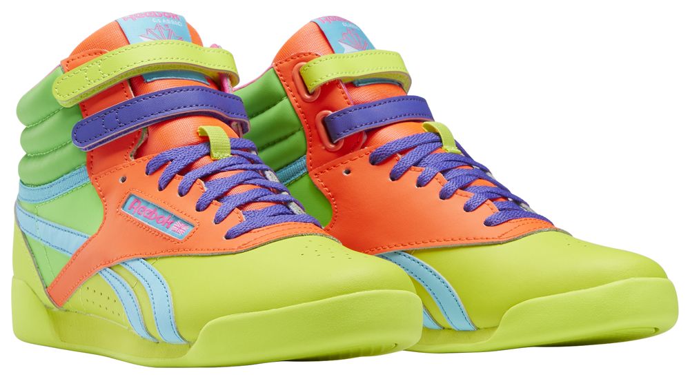 Reebok freestyle hi hot sale top sneakers