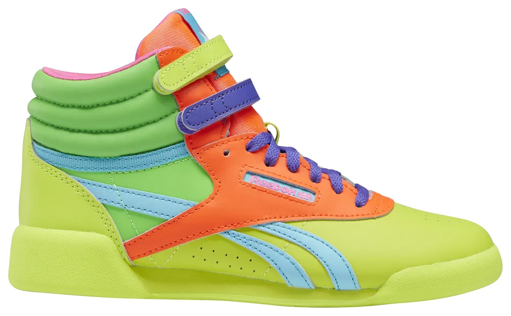 Lime green reebok freestyle cheap high tops