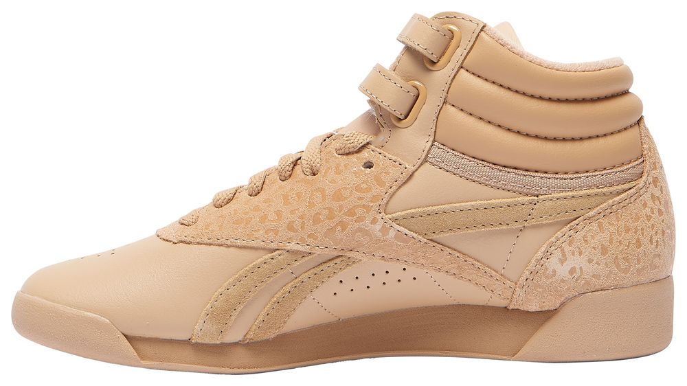 Womens reebok freestyle hi clearance gold