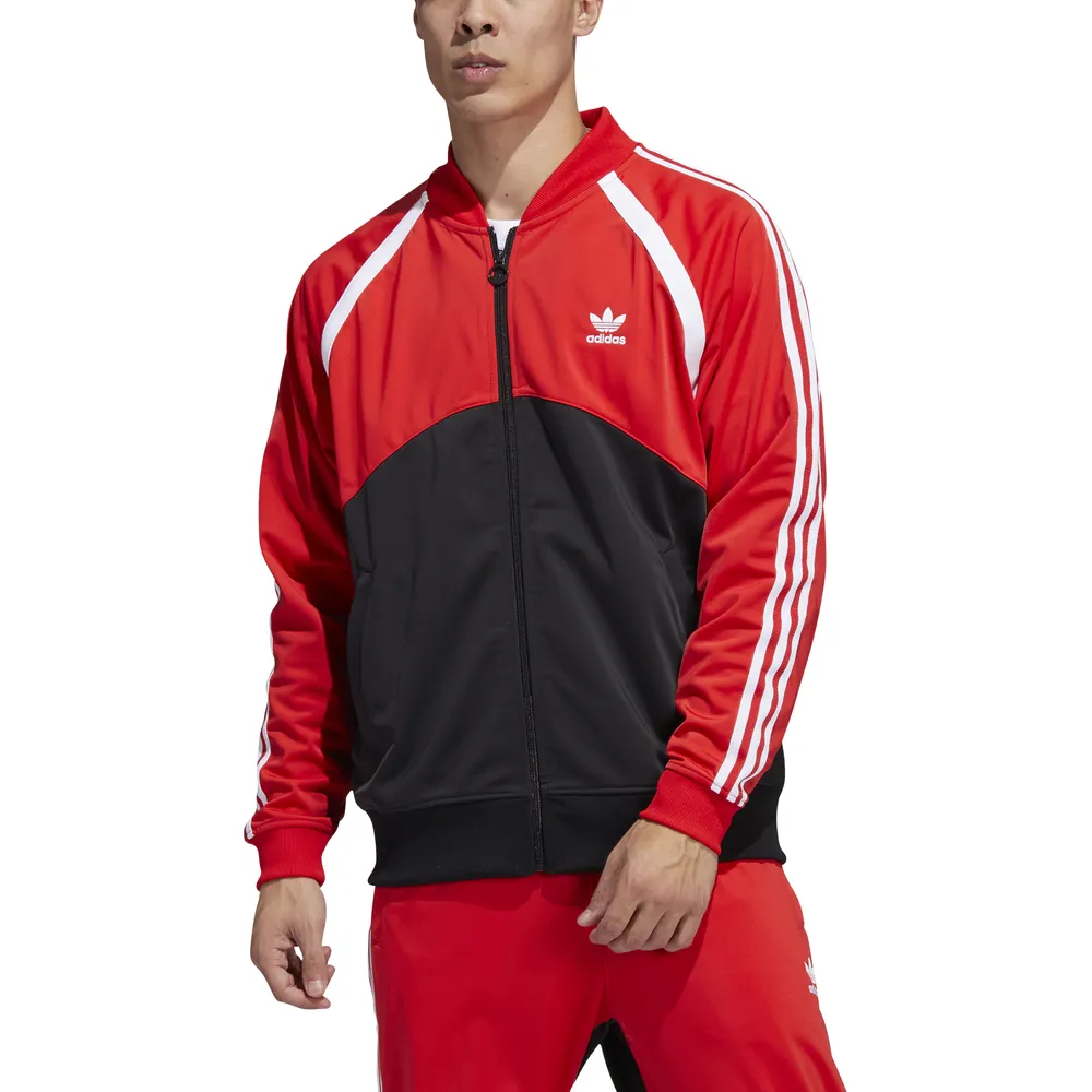 Adidas superstar 2025 jacket black red