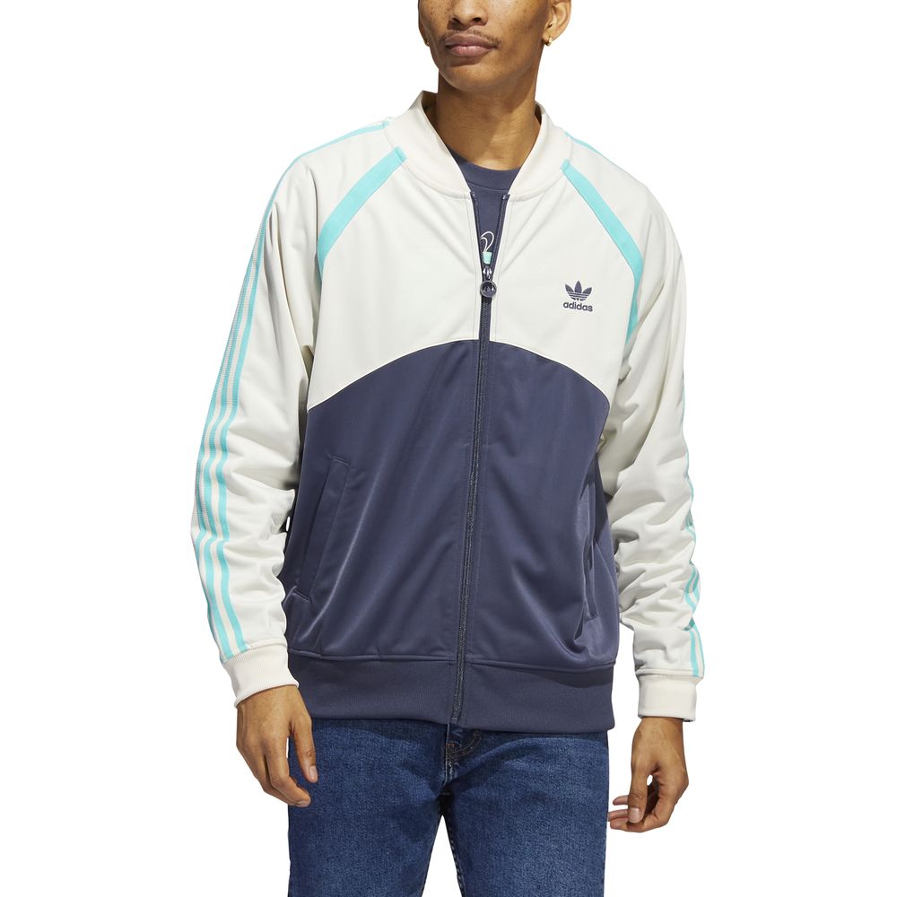 Superstar track best sale jacket blue