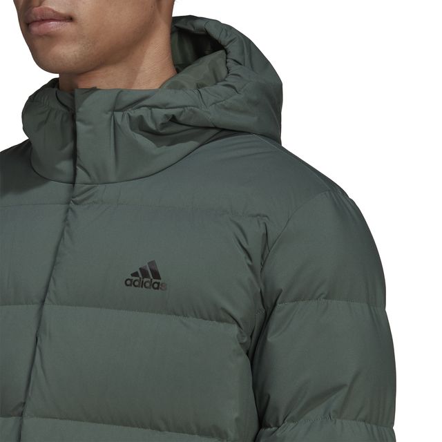 Adidas helionic clearance down hooded jacket