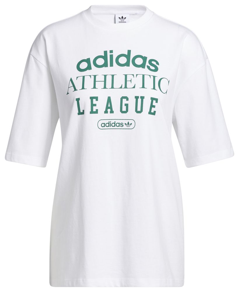 Adidas originals boxy t-shirt shop with vintage logo in white