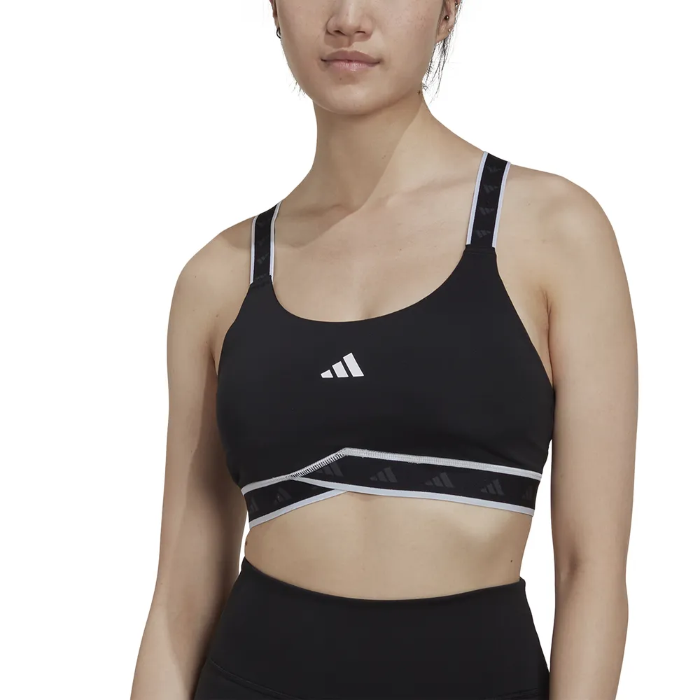 Adidas Womens adidas Techfit PWI Bra - Womens White/Black Size M