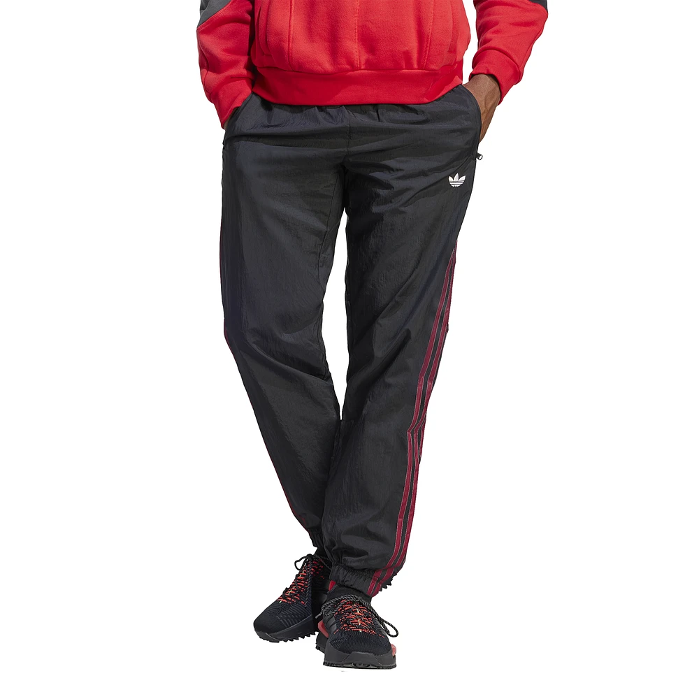 Adidas black and red best sale track pants