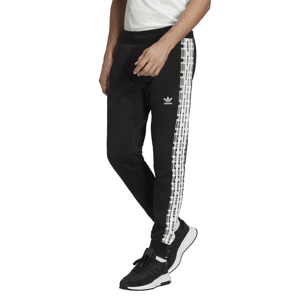 Adidas originals trefoil sale stripe fleece track pants