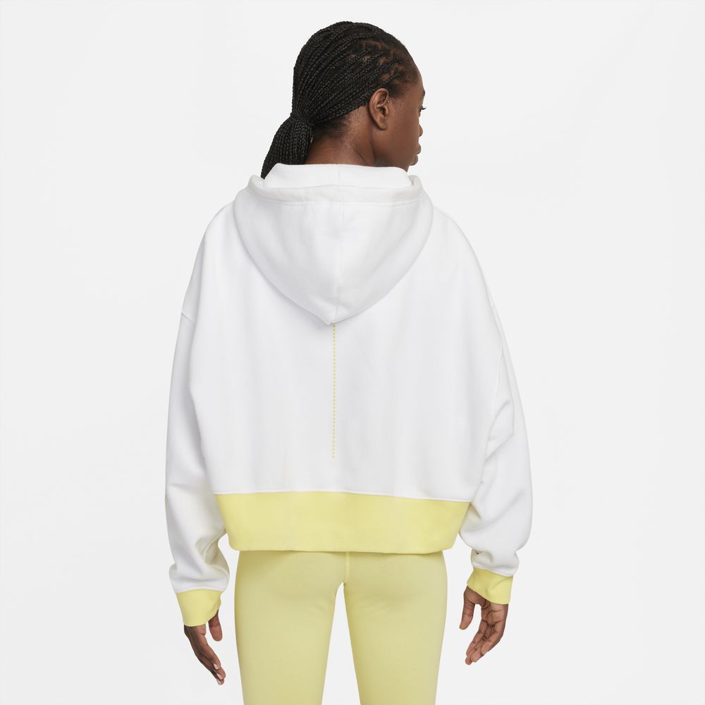 Nike yellow best sale cropped hoodie