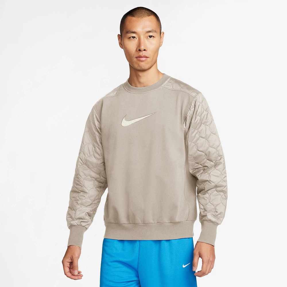 Nike Mens SI Brushed Crew - Sail/Light Orewood | Hamilton Place