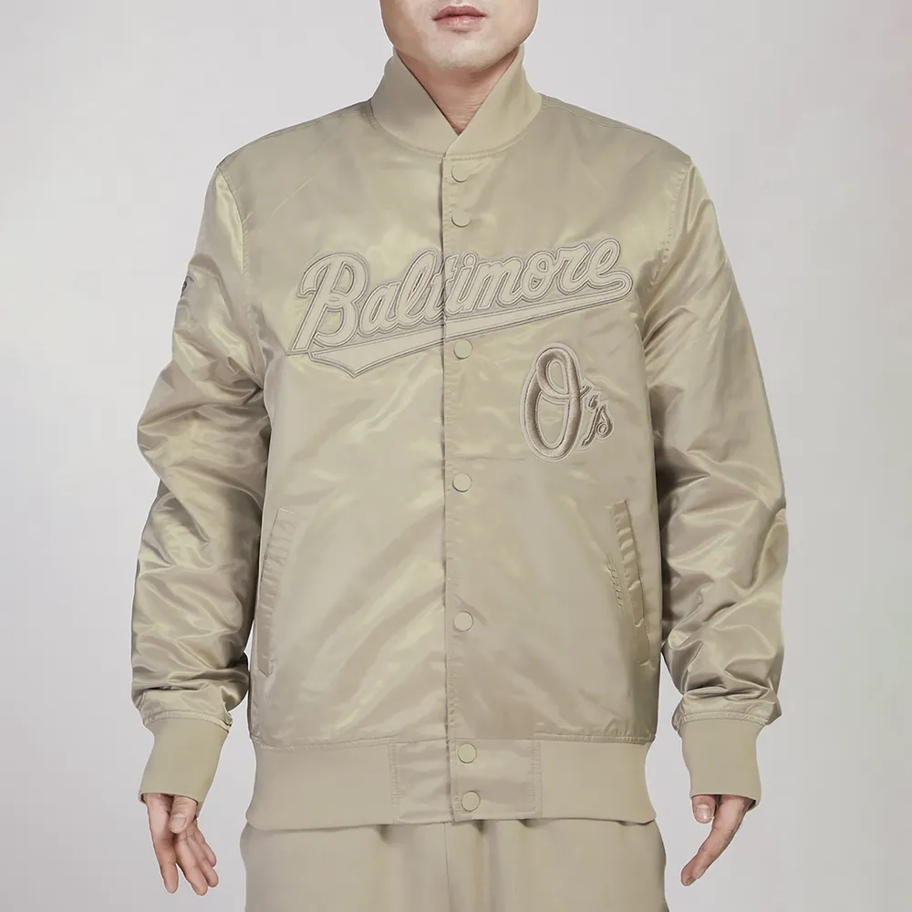 Pro Standard Mens Orioles Tonal Satin Jacket - Taupe | Pueblo Mall