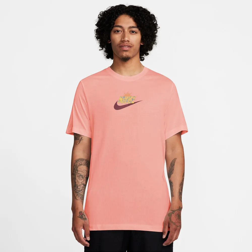 Nike bleached cheap coral shirt