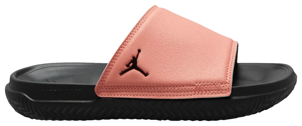 Pink and best sale black jordan slides