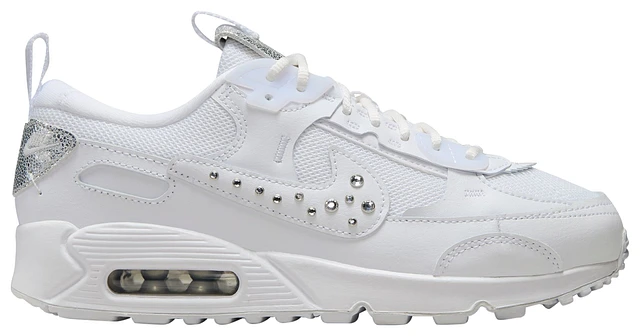 Nike Womens Air Max 90 Futura Walking Shoes White Platinum Tint