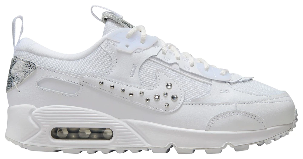 White nike air 2025 max with diamonds