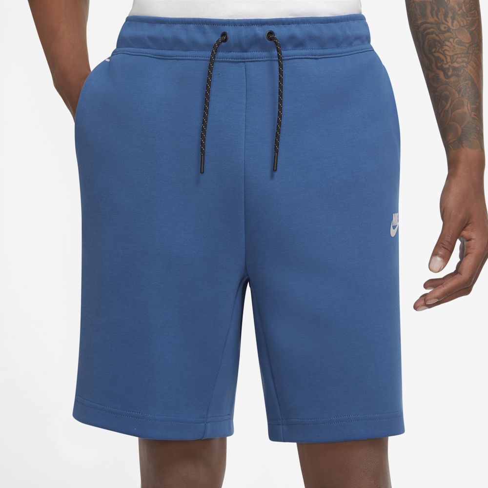 nike tech fleece shorts blue