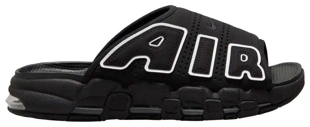 Nike Mens Nike Air More Uptempo Slides - Mens Shoes Black/White