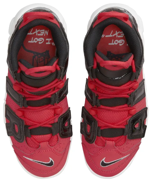 Air more uptempo clearance boys' preschool red/white/black