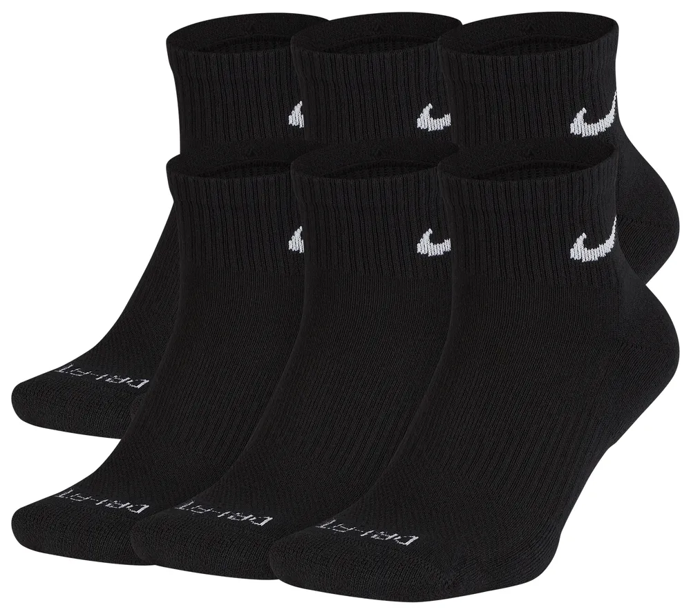 Nike dri fit 2025 quarter socks black