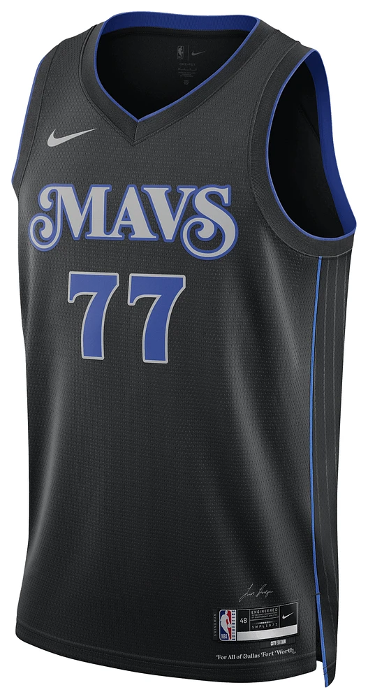 Nike Mens Luka Doncic Mavericks Dri-FIT Swingman Jersey CE 23 - Black ...