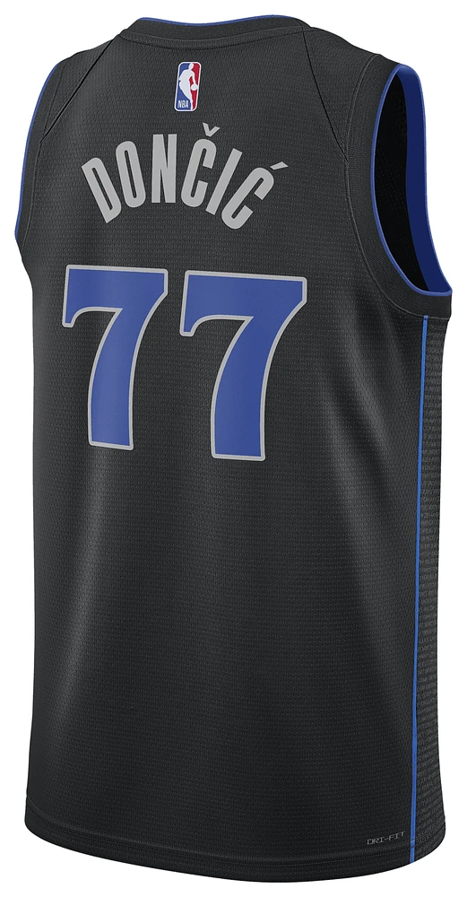 Nike Mens Luka Doncic Mavericks Dri-FIT Swingman Jersey CE 23 - Black ...