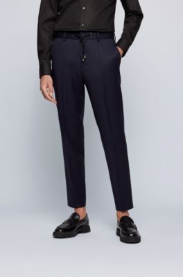 BOSS Drawstring trousers virgin-wool serge | Yorkdale Mall