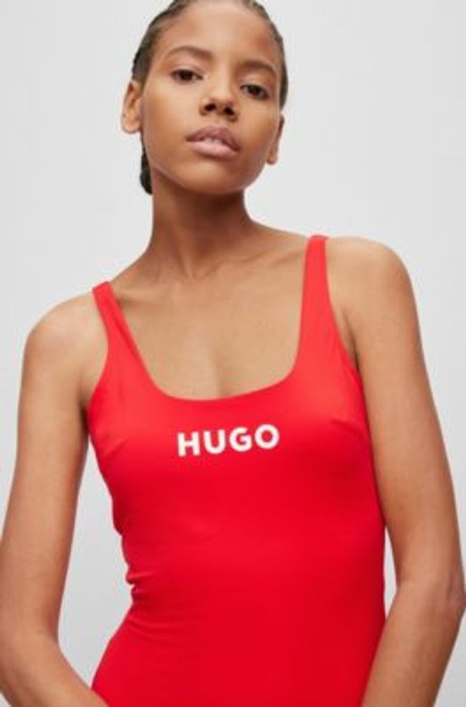 HUGO Bañador superelástico con logo en contraste Paseo Interlomas Mall