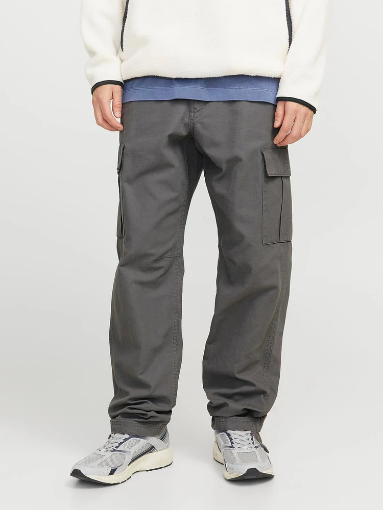 【oan】Bellows Fit Cargo Pants Tapered Fit Cargo Pants | Light Grey | Jack & Jones®