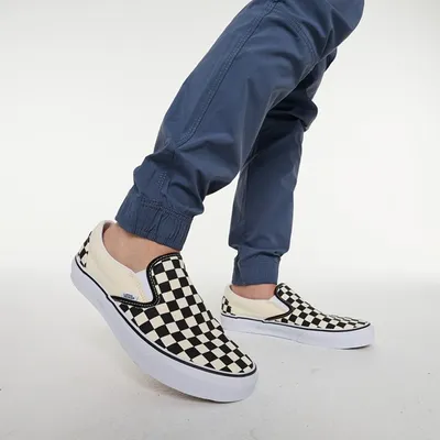 Vans slip on hot sale chex skate shoe