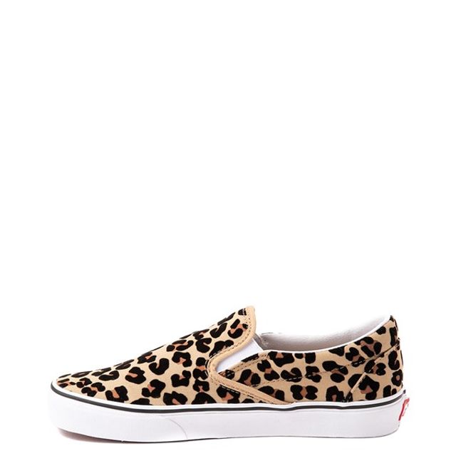 Leopard vans slip hot sale on womens