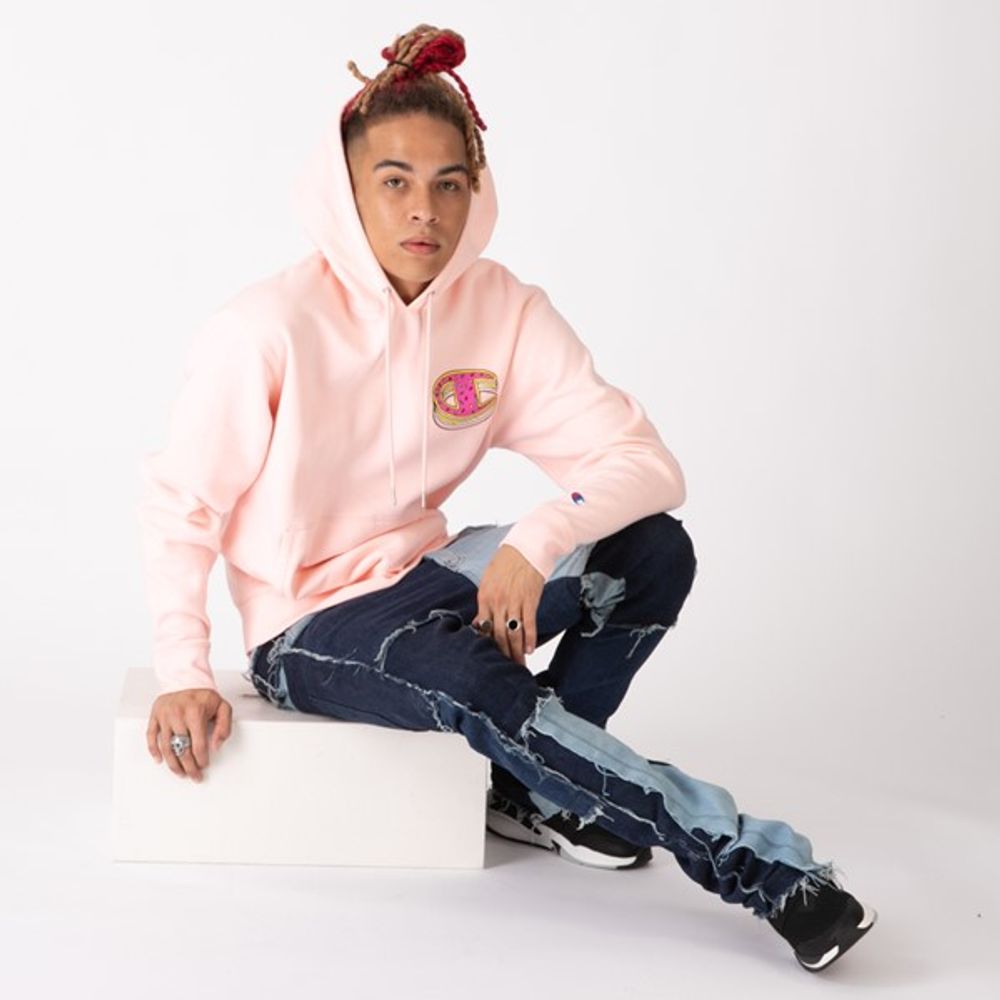 Pink champion hotsell mens hoodie