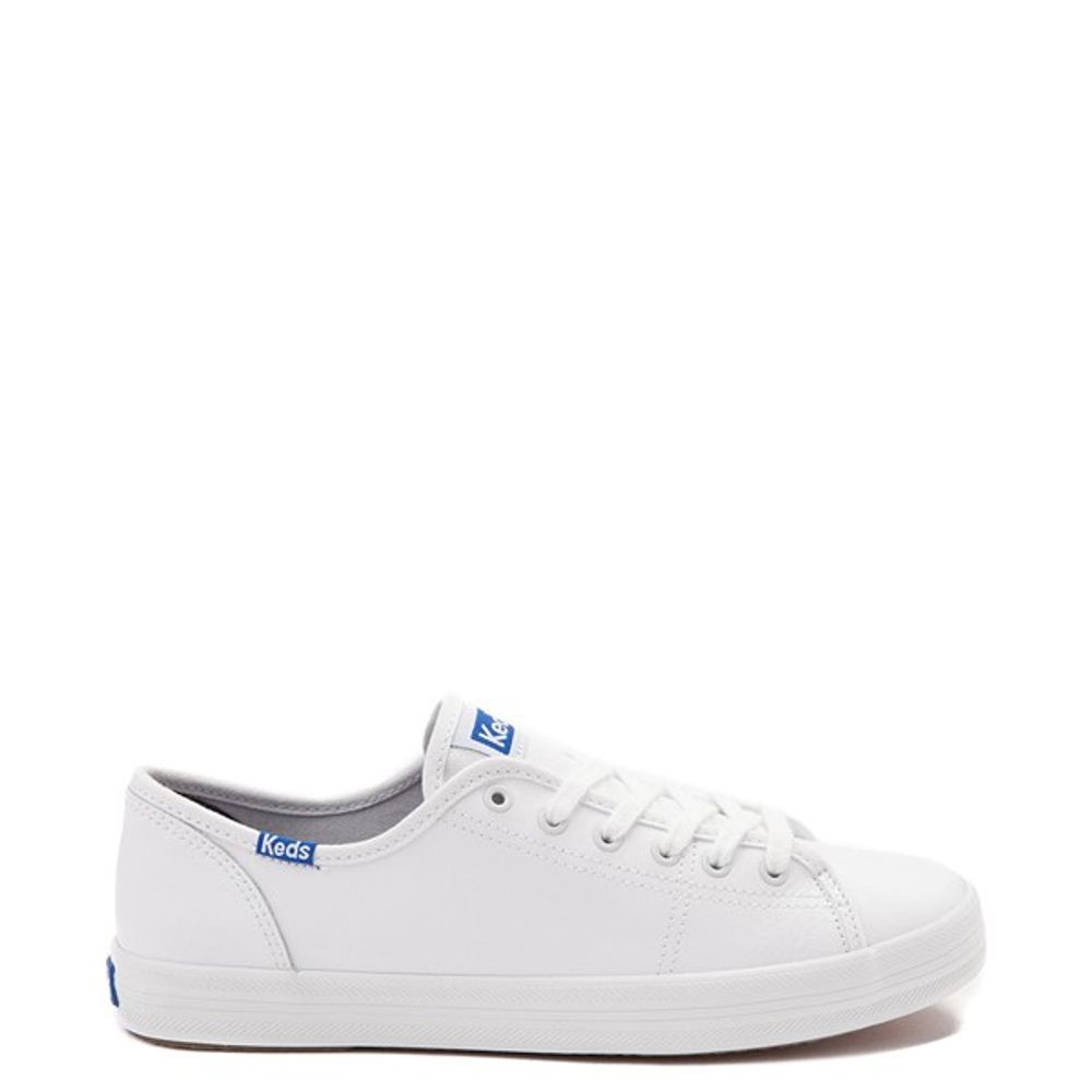 Keds Womens Keds Kickstart Leather Casual Shoe - White / Blue | Mall of ...