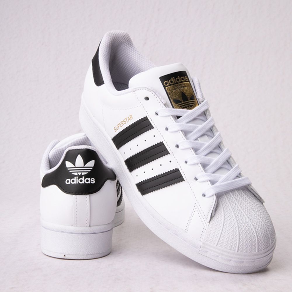 Womens adidas superstar on sale athletic shoe white/black