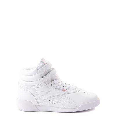 Reebok Freestyle Hi Athletic Shoe - Big Kid White Monochrome | Mall of ...