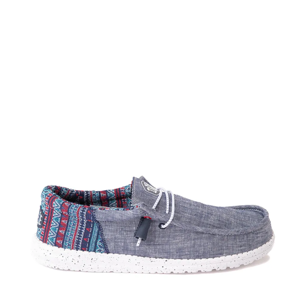 Hey Dude Mens Hey Dude Wally Funk Casual Shoe - Blue / Tribe | Mall of ...