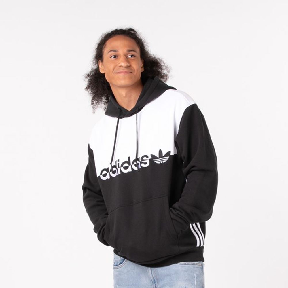 Adidas Mens adidas Originals Split Hoodie Black White Mall