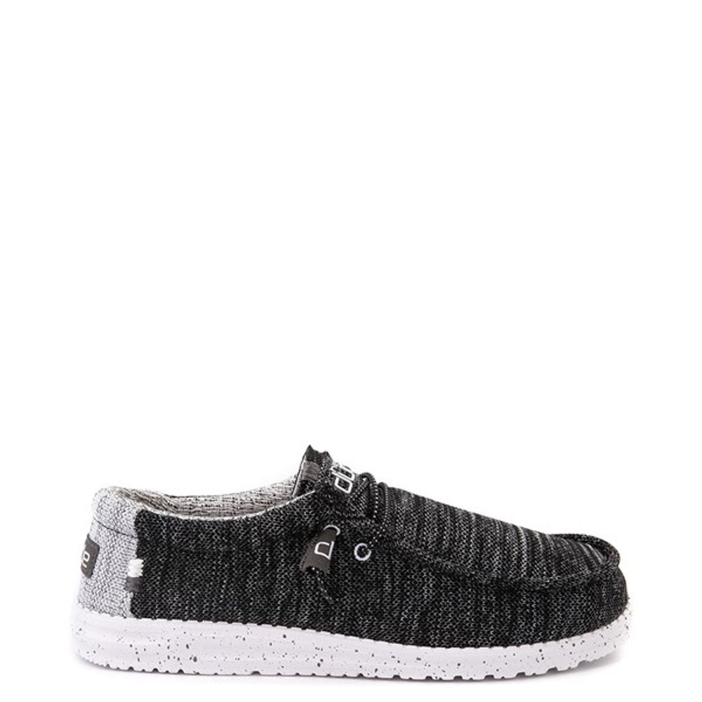 Hey Dude Heren Wally Stretch Canvas Moccasin, Opaal Black, 37 EU, opaal zwart, 37 EU