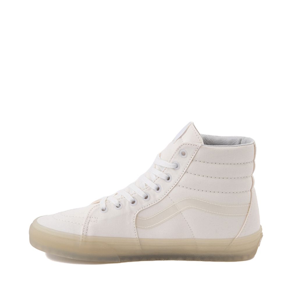 Vans Sk8 Hi Translucent Skate Shoe White Monochrome Mall of