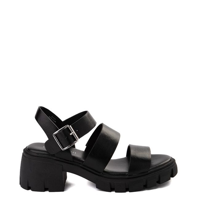 womens madden girl hewitt platform sandal - black