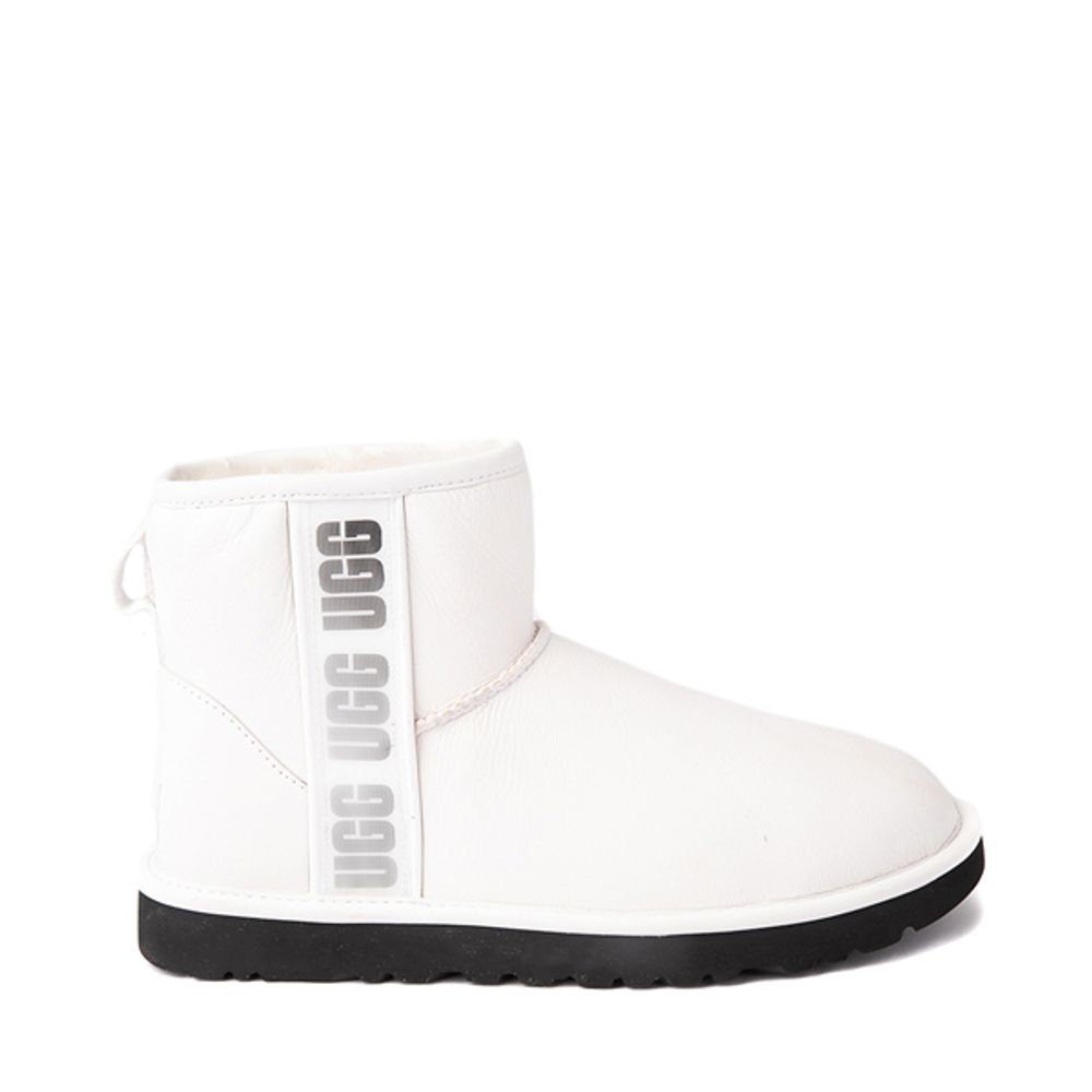 UGG Womens UGG® Classic Mini Side Logo Boot - White | Hamilton Place