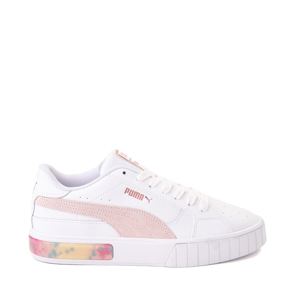 PUMA Womens PUMA Cali Star Splash Athletic Shoe White Pink