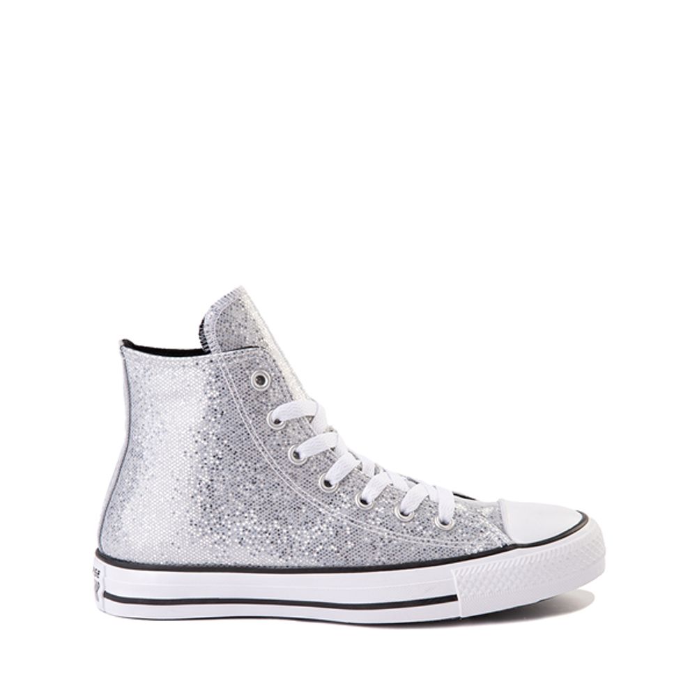 Silver glitter 2025 converse high tops