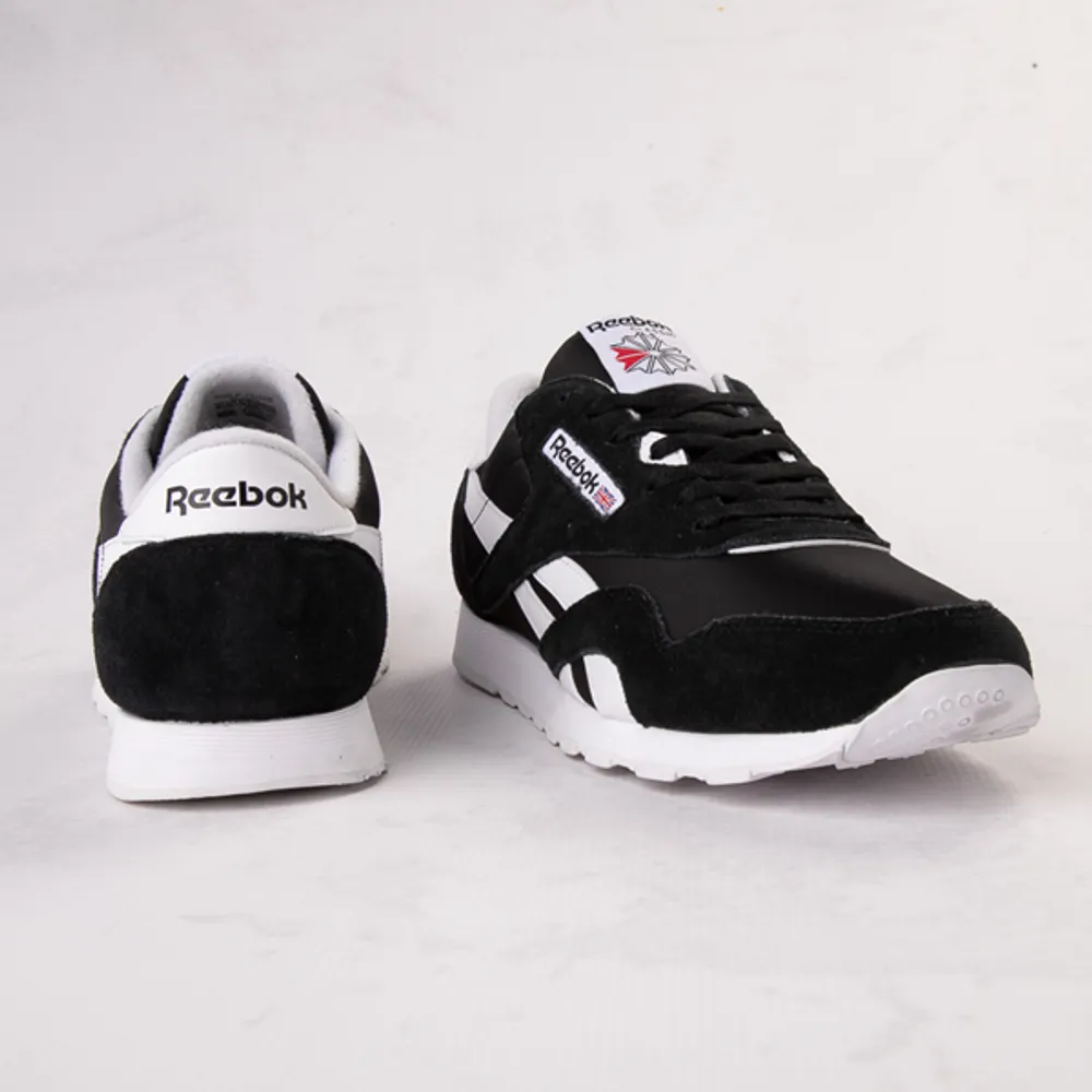 Reebok classic nylon store trainers in black 6604