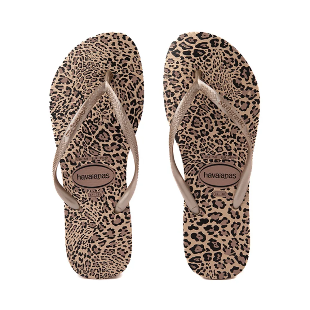 Havaianas Womens Havaianas Slim Animal Sandal Sand Gray Golden